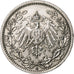 DUITSLAND - KEIZERRIJK, 1/2 Mark, 1917, Berlin, Zilver, ZF, KM:17