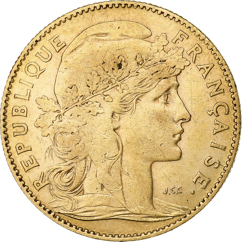 Coin, France, Marianne, 10 Francs, 1901, Paris, AU(50-53), Gold, KM:846