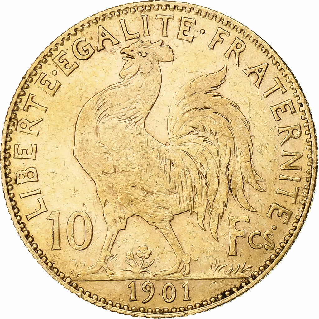 Coin, France, Marianne, 10 Francs, 1901, Paris, AU(50-53), Gold, KM:846