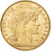 Moneda, Francia, Marianne, 10 Francs, 1901, Paris, MBC+, Oro, KM:846