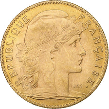 Munten, Frankrijk, Marianne, 10 Francs, 1914, Paris, ZF+, Goud, KM:846