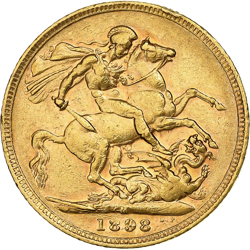 Australia, Victoria, Sovereign, 1898, Melbourne, Gold, AU(55-58), KM:13