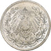 Coin, GERMANY - EMPIRE, 1/2 Mark, 1918, Munich, AU(55-58), Silver, KM:17