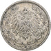 Coin, GERMANY - EMPIRE, 1/2 Mark, 1905, Karlsruhe, VF(30-35), Silver, KM:17