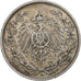 Moneta, GERMANIA - IMPERO, 1/2 Mark, 1905, Munich, MB+, Argento, KM:17