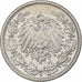 ALEMANIA - IMPERIO, 1/2 Mark, 1905, Hambourg, Plata, MBC, KM:17