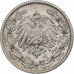 Niemcy, Empire., 1/2 Mark, 1905, Hambourg, Srebro, VF(30-35), KM:17