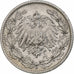Deutschland, Empire., 1/2 Mark, 1905, Hambourg, Silber, S+, KM:17