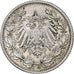 GERMANY - EMPIRE, 1/2 Mark, 1915, Karlsruhe, Silver, EF(40-45), KM:17