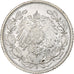 GERMANY - EMPIRE, 1/2 Mark, 1915, Stuttgart, Silver, AU(55-58), KM:17