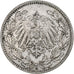 Coin, GERMANY - EMPIRE, 1/2 Mark, 1915, Hambourg, EF(40-45), Silver, KM:17