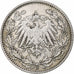 GERMANY - EMPIRE, 1/2 Mark, 1915, Hambourg, Silver, AU(50-53), KM:17