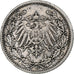ALEMANIA - IMPERIO, 1/2 Mark, 1906, Karlsruhe, Plata, MBC, KM:17