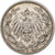 ALEMANHA - IMPÉRIO, 1/2 Mark, 1906, Stuttgart, Prata, AU(50-53), KM:17