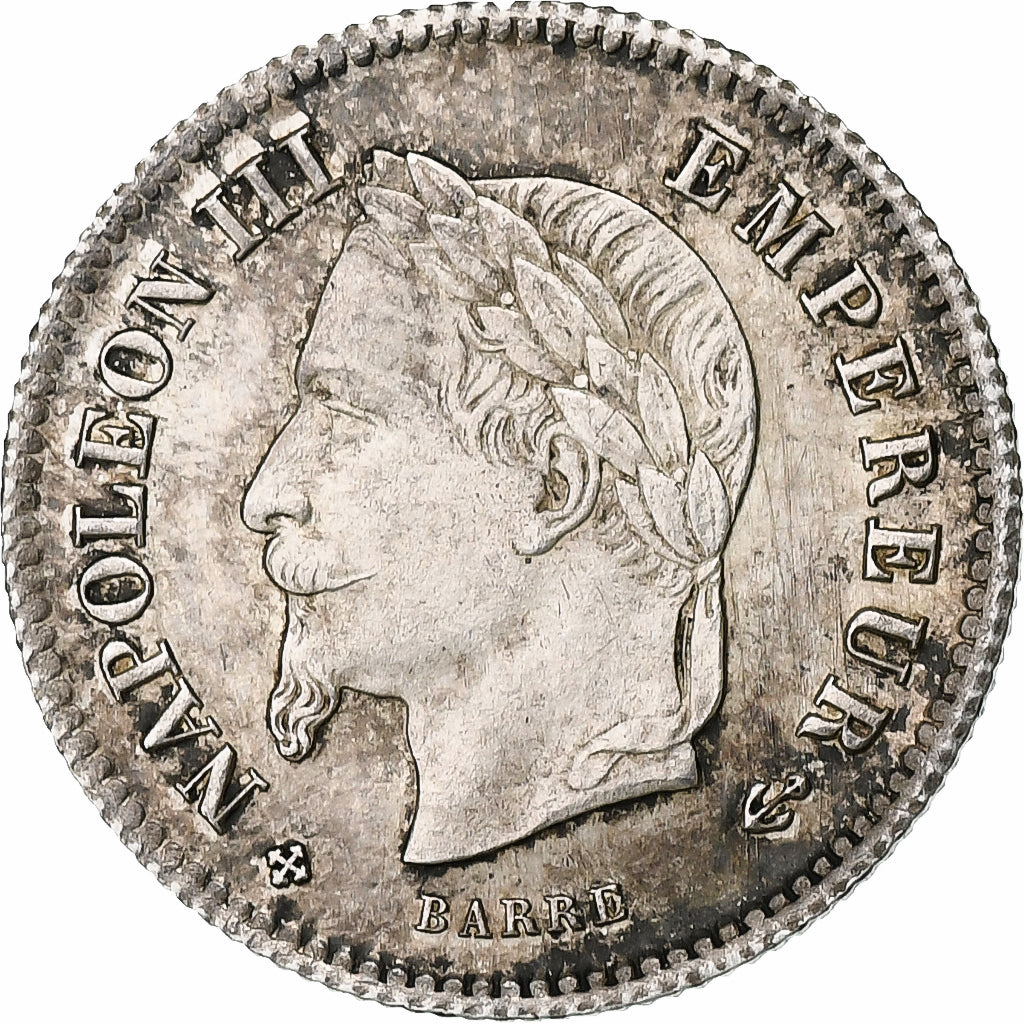 Moneta, Francia, Napoleon III, Napoléon III, 20 Centimes, 1867, Strasbourg