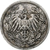 Moneta, GERMANIA - IMPERO, 1/2 Mark, 1906, Berlin, MB+, Argento, KM:17