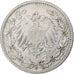 NIEMCY - IMPERIUM, 1/2 Mark, 1906, Hambourg, Srebro, VF(30-35), KM:17