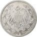 GERMANIA - IMPERO, 1/2 Mark, 1906, Hambourg, Argento, MB+, KM:17