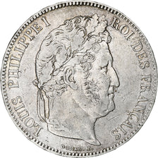 Francia, 5 Francs, Louis-Philippe, 1838, Lille, Plata, MBC, Gadoury:678