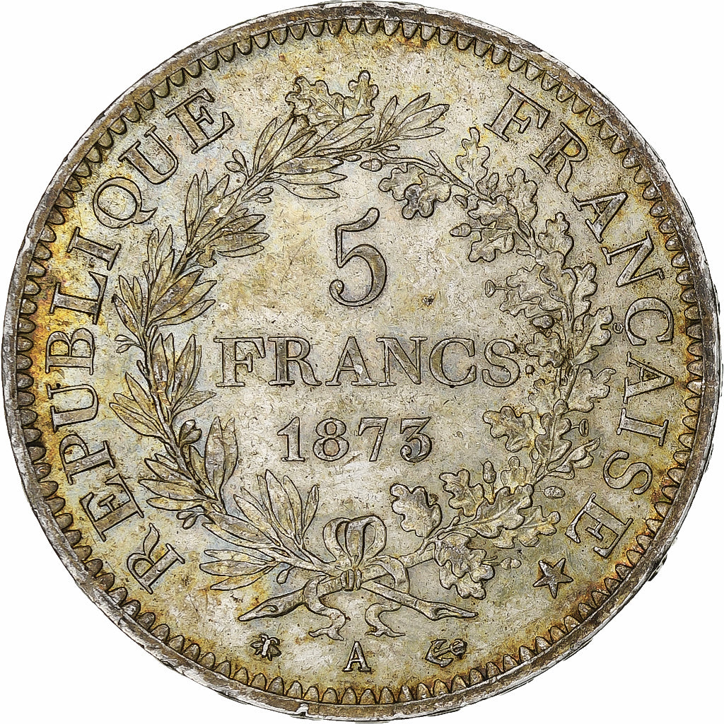 Francia, 5 Francs, Hercule, 1873, Paris, Argento, BB, Gadoury:745a, KM:820.1