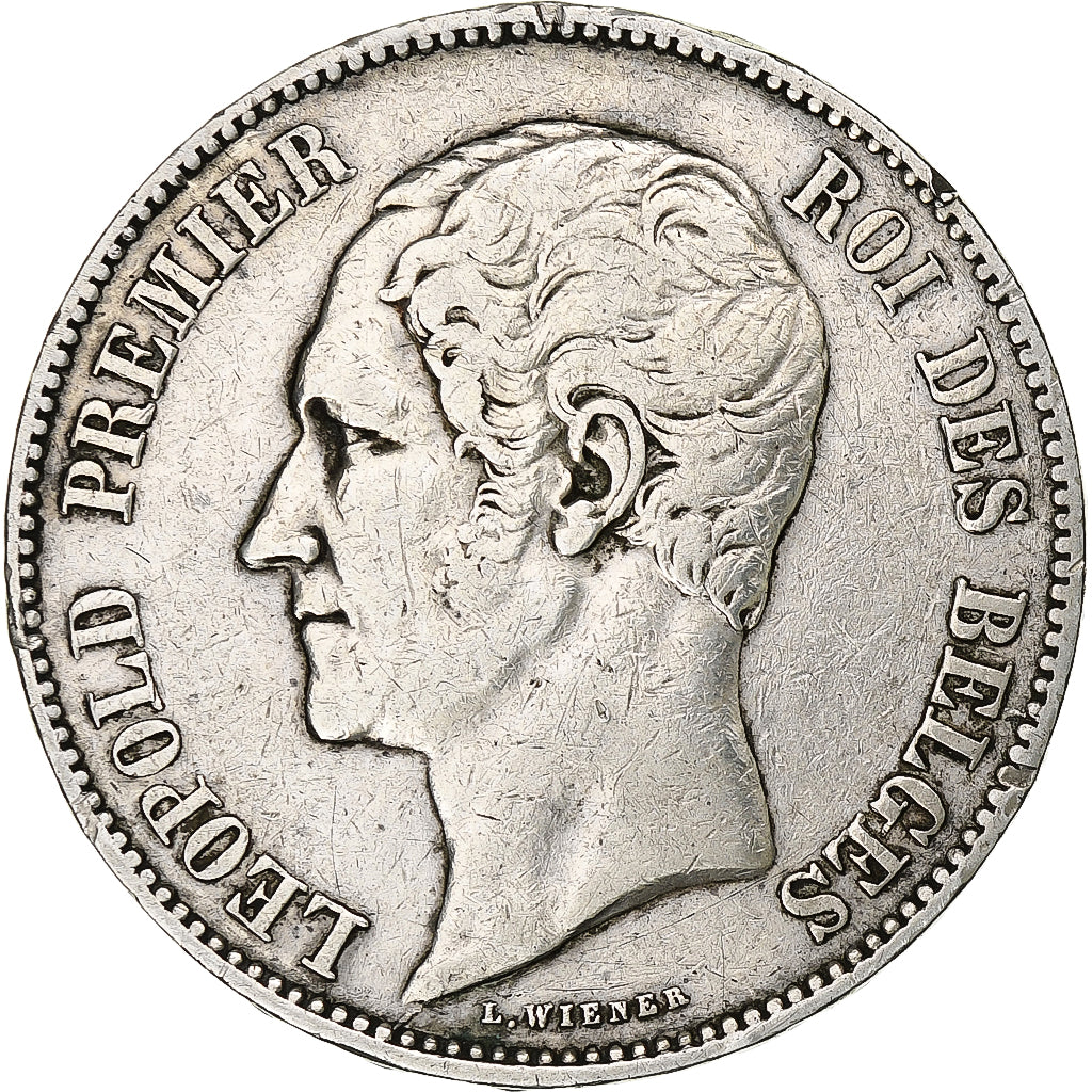 Belgium, Leopold I, 5 Francs, 5 Frank, 1849, Silver, EF(40-45), KM:17