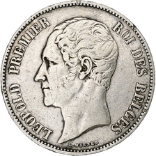 Belgium, Leopold I, 5 Francs, 5 Frank, 1849, Silver, EF(40-45), KM:17