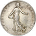 Moeda, França, 2 Francs, 1917, Paris, Semeuse, AU(55-58), Prata, KM:845.1