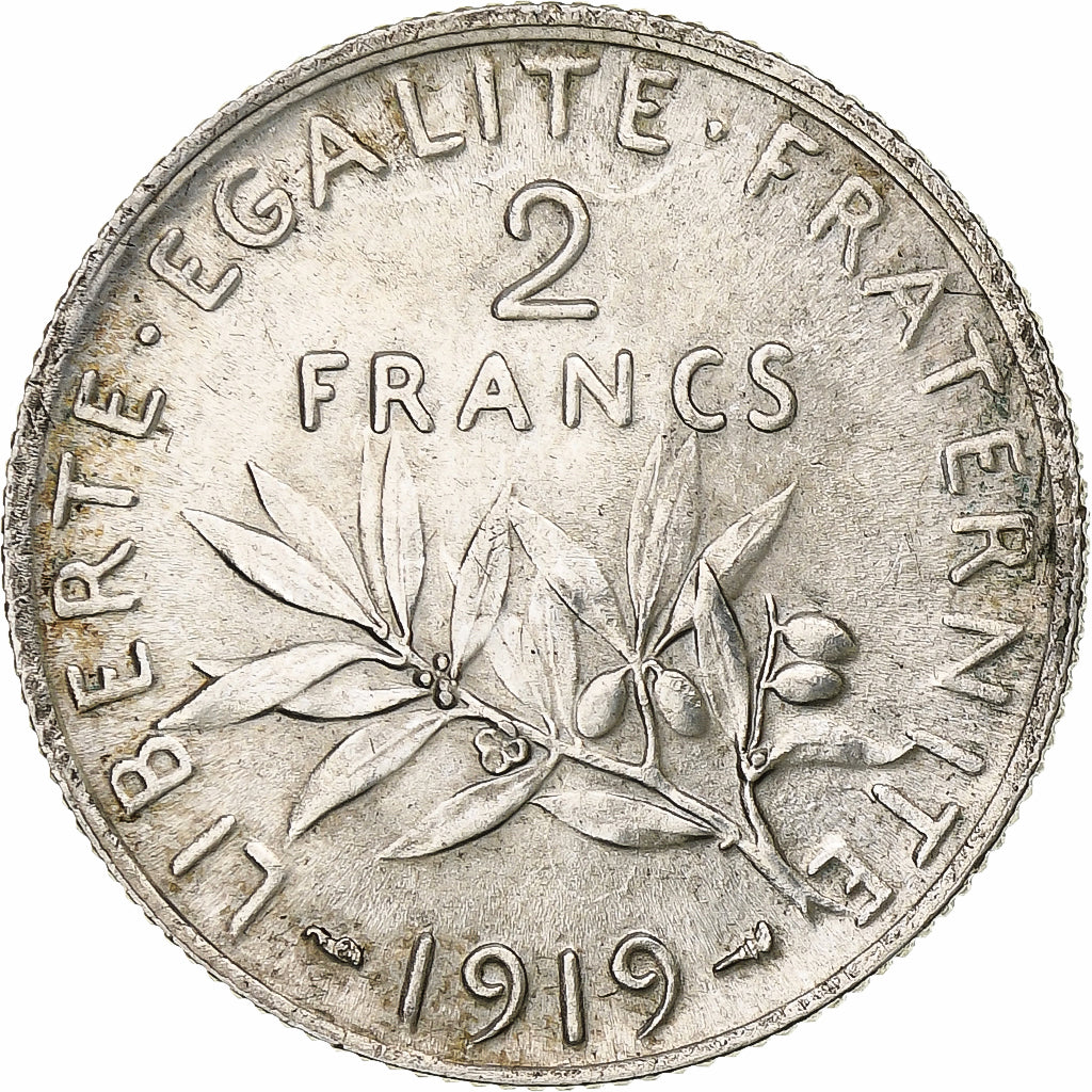 Monnaie, France, Semeuse, 2 Francs, 1919, Paris, SUP+, Argent, Gadoury:532