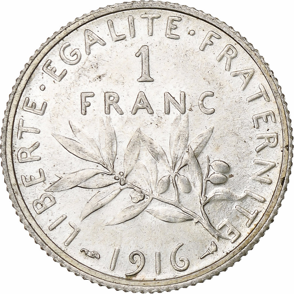 Monnaie, France, Semeuse, Franc, 1916, Paris, SUP+, Argent, Gadoury:467