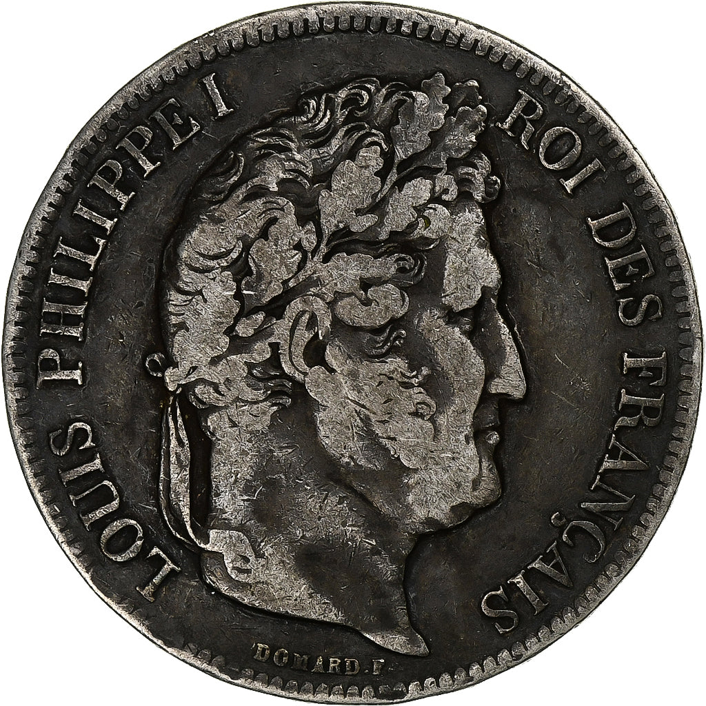 Coin, France, Louis-Philippe, 5 Francs, 1842, Lille, VF(30-35), Silver