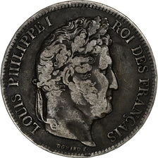 Coin, France, Louis-Philippe, 5 Francs, 1842, Lille, VF(30-35), Silver