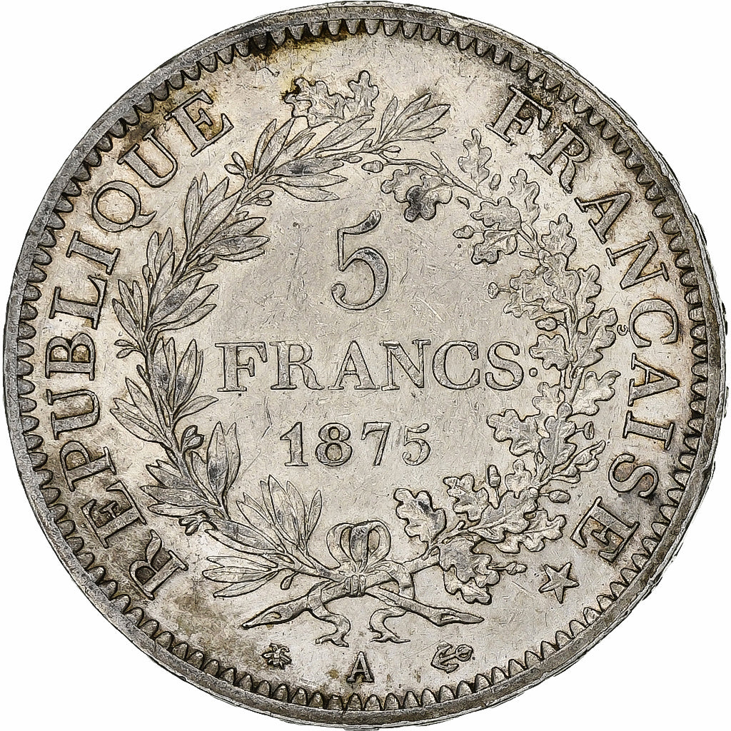 France, Hercule, 5 Francs, 1875, Paris, EF(40-45), Silver, KM:820.1