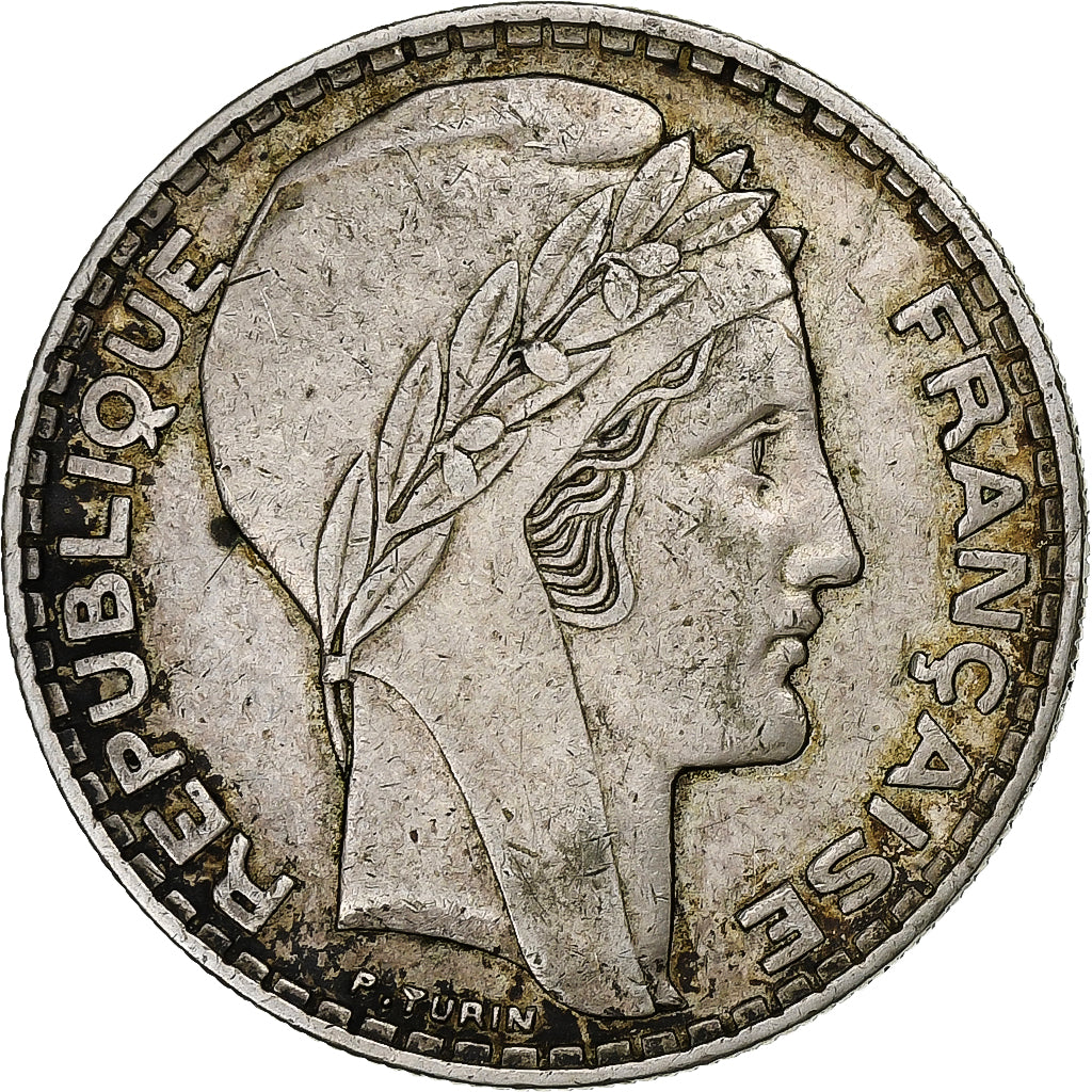 France, Turin, 20 Francs, 1937, Paris, EF(40-45), Silver, KM:879, Gadoury:852