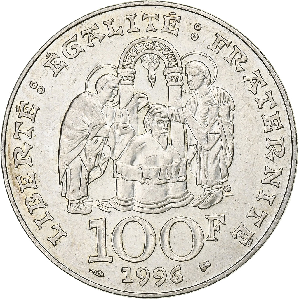 France, 100 Francs, Clovis, 1996, Argent, TTB+, Gadoury:953, KM:1180