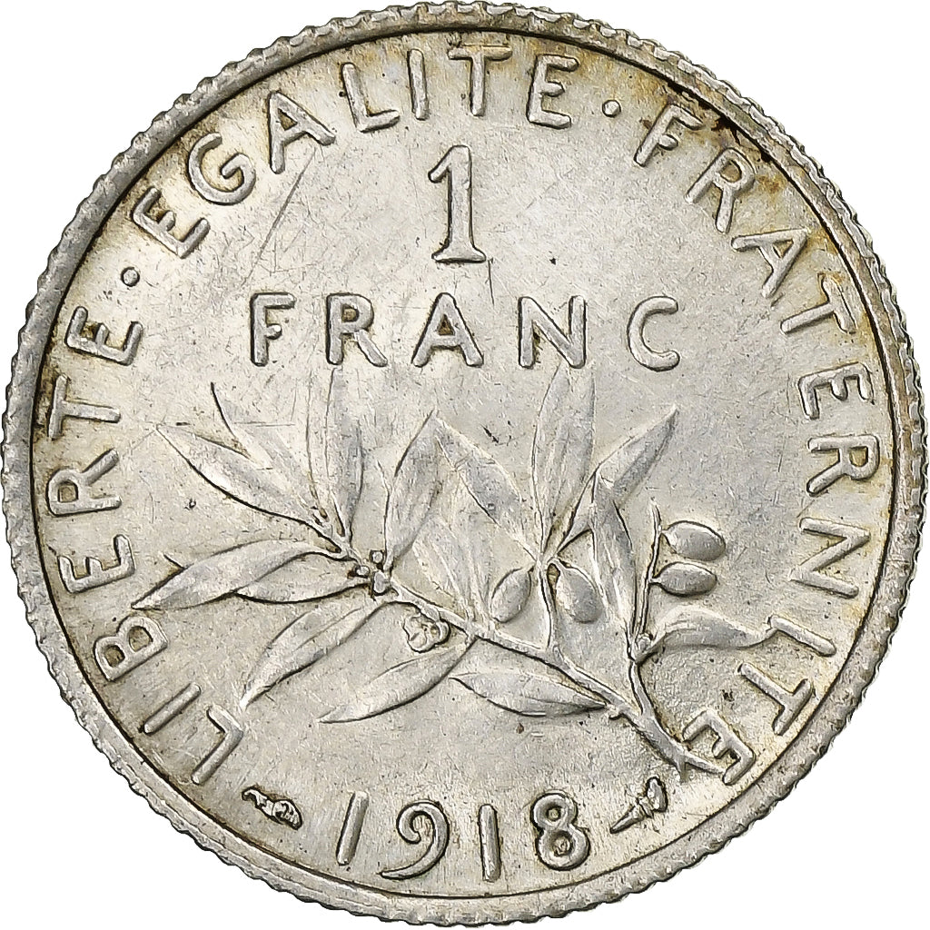 Frankreich, Franc, Semeuse, 1918, Paris, Silber, VZ, Gadoury:467, KM:844.1