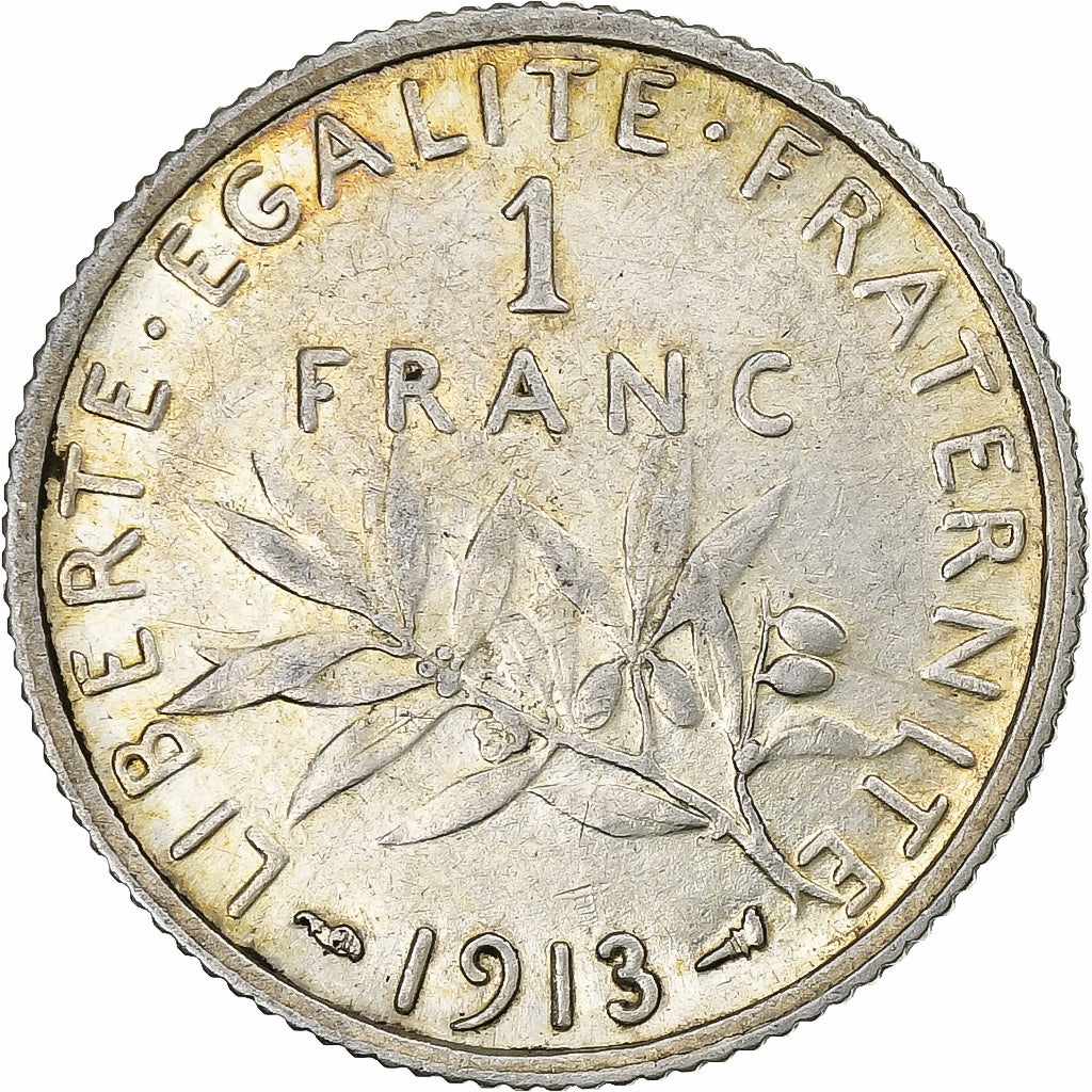 Frankreich, Franc, Semeuse, 1913, Paris, Silber, SS+, Gadoury:467, KM:844.1
