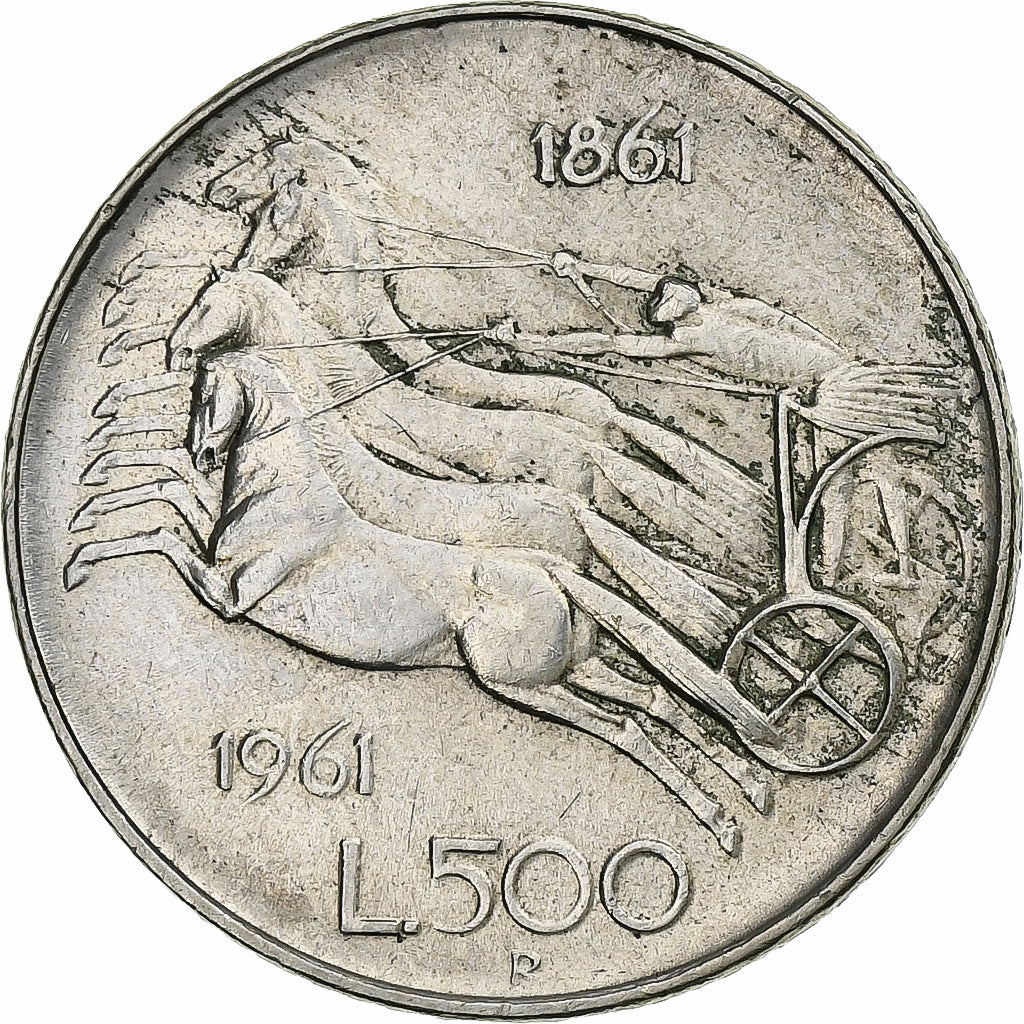 Italy, 500 Lire, 1961, Rome, Silver, AU(55-58), KM:99