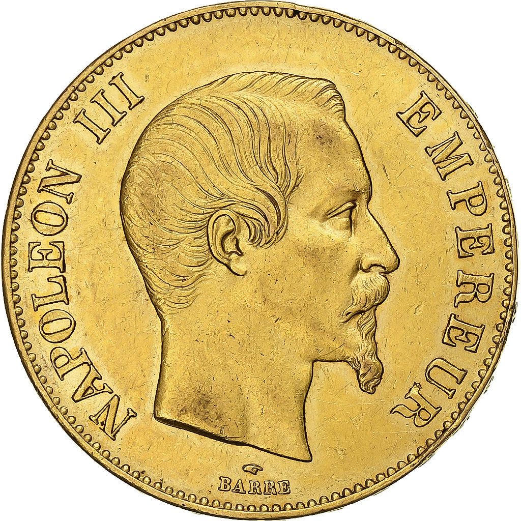 France, Napoleon III, 100 Francs, Napoléon III, 1859, Paris, Gold, AU(50-53)