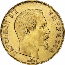 France, Napoleon III, 50 Francs, Napoléon III, 1858, Paris, Gold, EF(40-45)