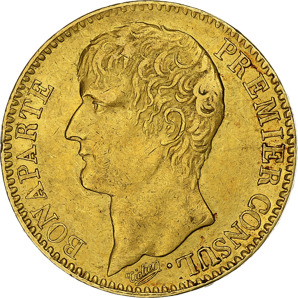 Monnaie, France, Napoleon I, 40 Francs, An XI, Paris, Sans olive, TTB+, Or
