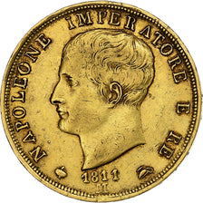 ITALIAN STATES, KINGDOM OF NAPOLEON, Napoleon I, 40 Lire, 1811, Milan, Gold