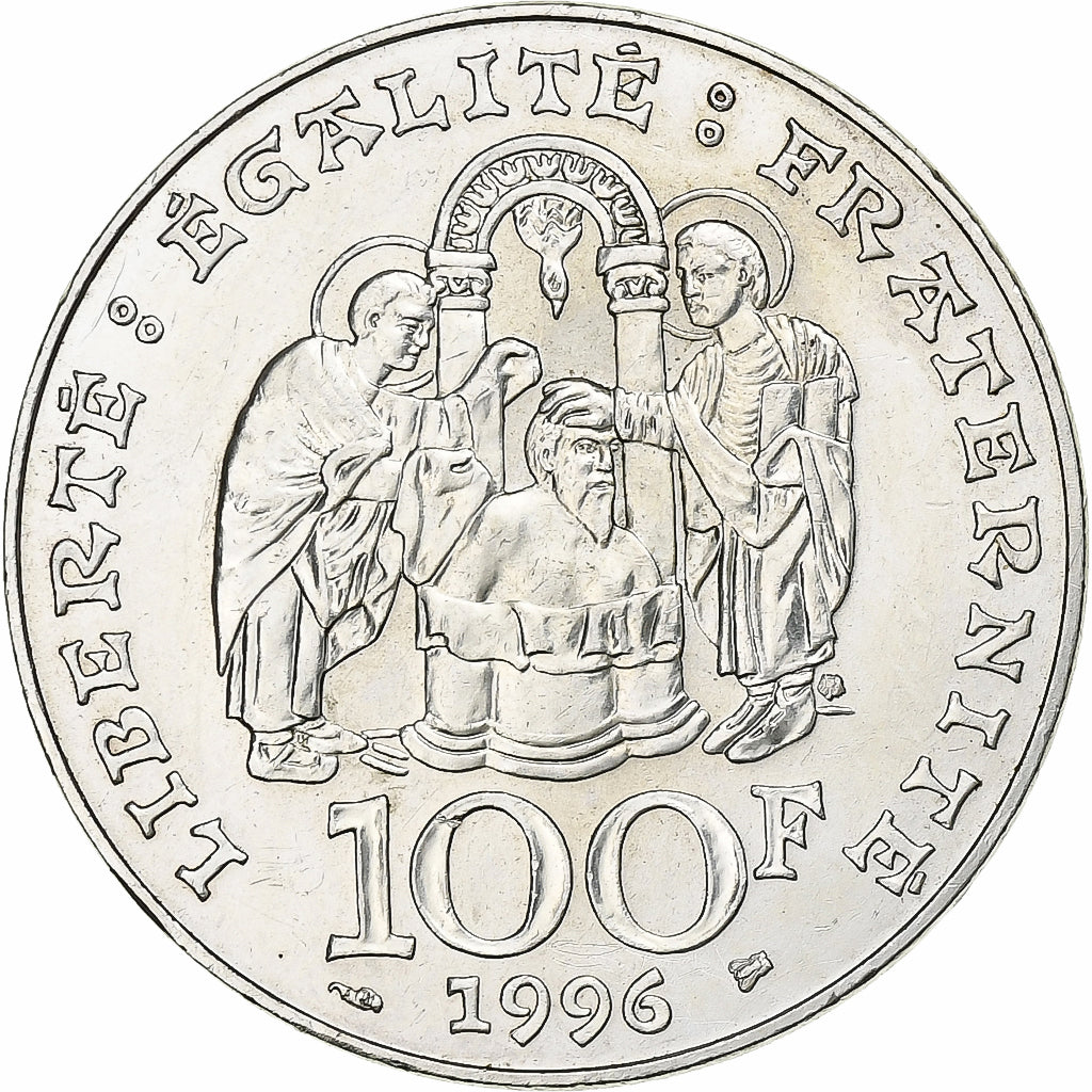 France, 100 Francs, Clovis, 1996, Argent, SUP, Gadoury:953, KM:1180