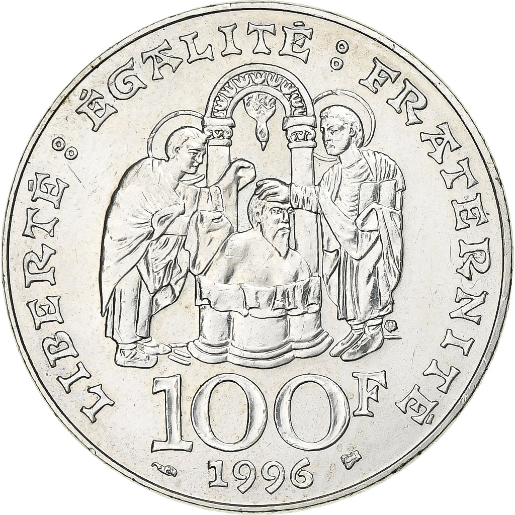 Francia, 100 Francs, Clovis, 1996, Argento, SPL-, Gadoury:953, KM:1180