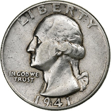Münze, Vereinigte Staaten, Washington, Quarter, 1941, Philadelphia, S+, Silber