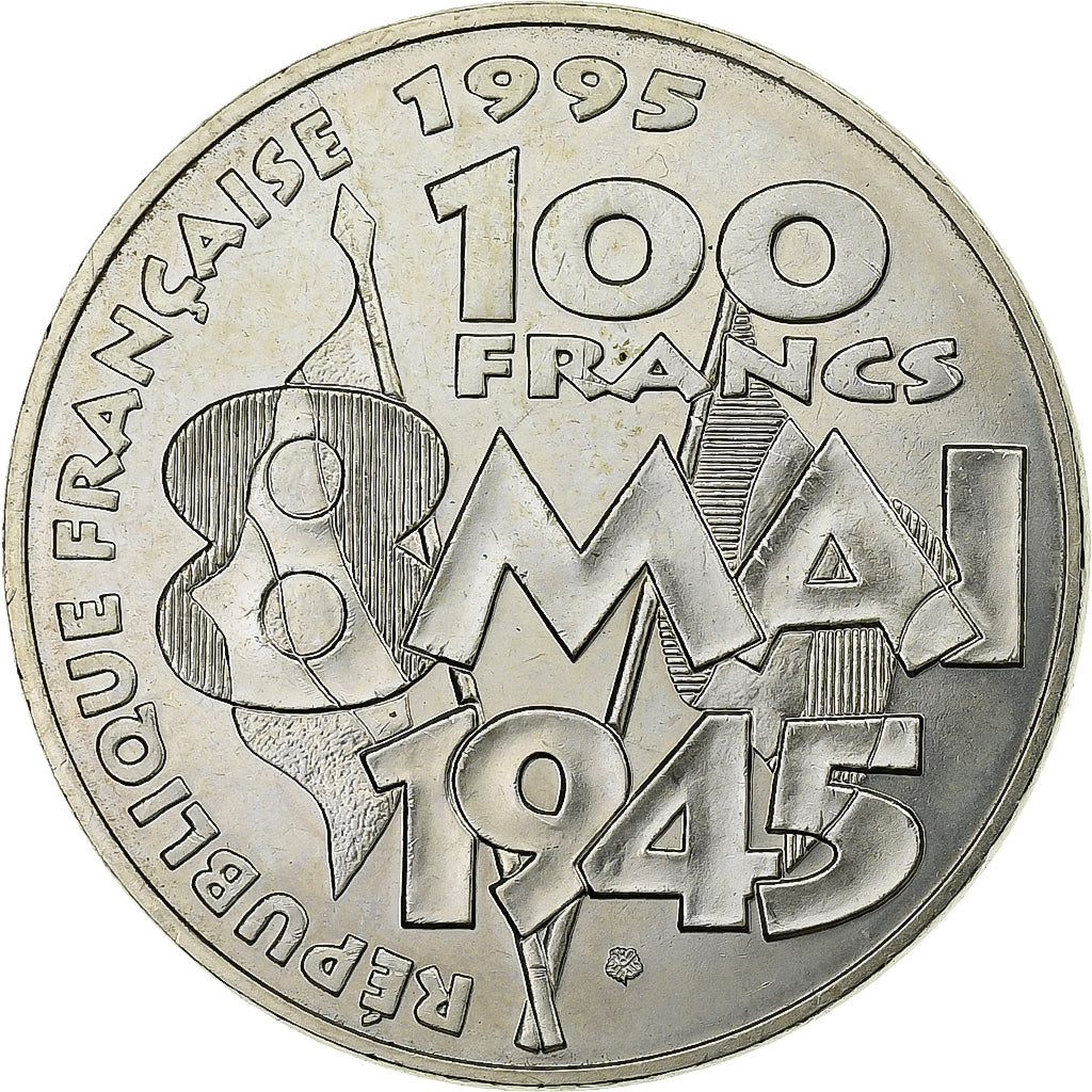 Coin, France, 8 mai 1945, 100 Francs, 1995, Paris, MS(60-62), Silver, KM:1116.1