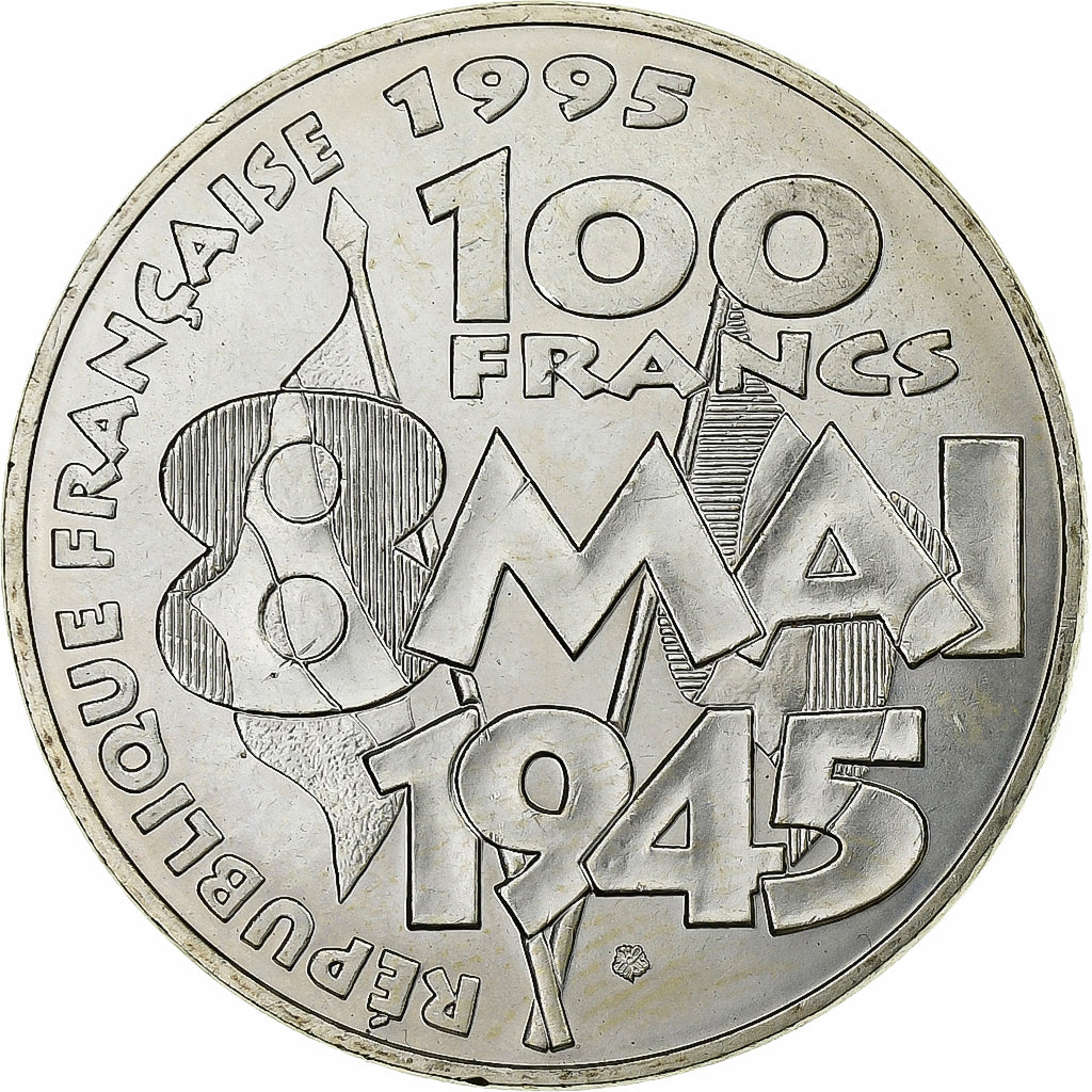 Coin, France, 8 mai 1945, 100 Francs, 1995, Paris, MS(60-62), Silver, KM:1116.1