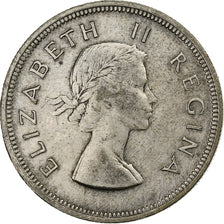 South Africa, Elizabeth II, 2-1/2 Shillings, 1953, Silver, EF(40-45), KM:51