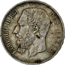 Münze, Belgien, Leopold II, 5 Francs, 5 Frank, 1870, S+, Silber, KM:24