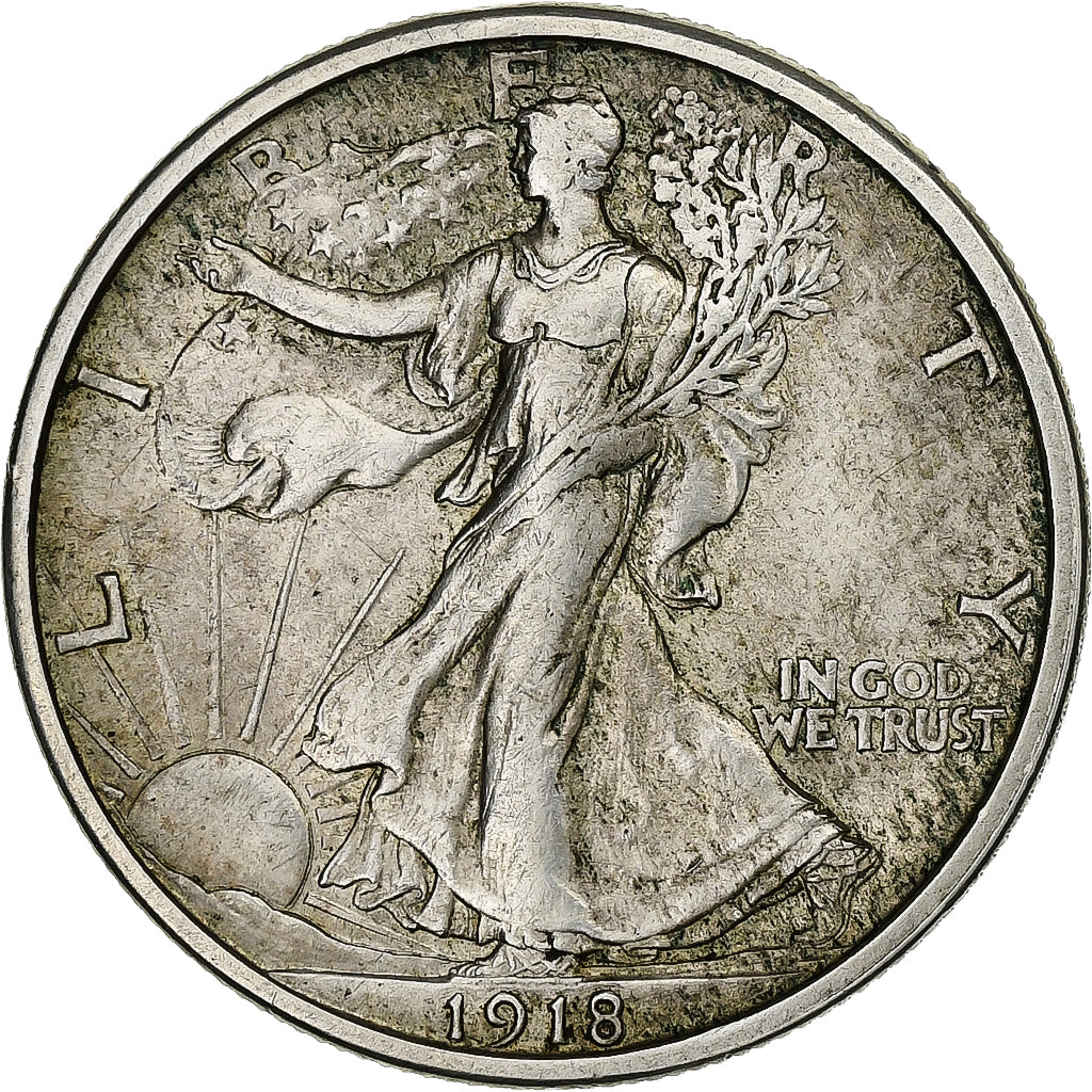 Vereinigte Staaten, Half Dollar, Walking Liberty Half Dollar, 1918, San