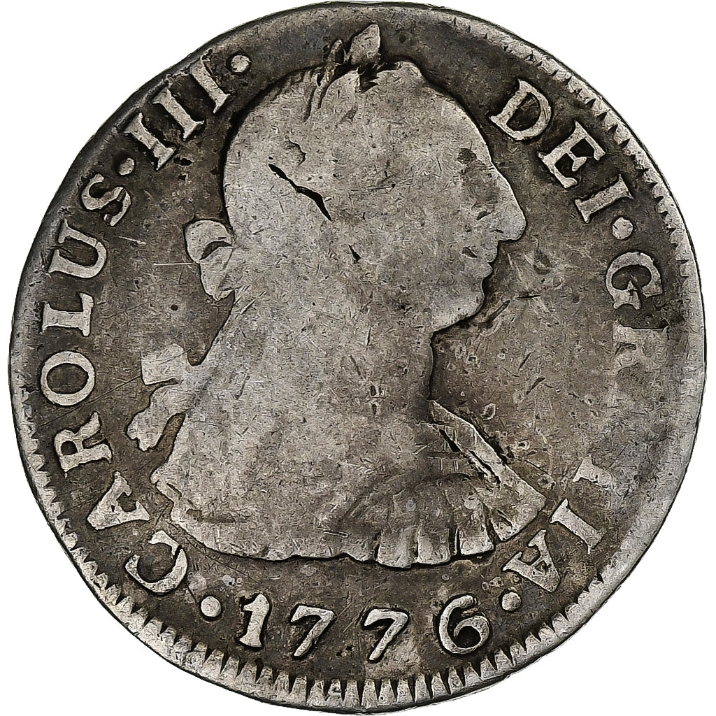 Peru, Charles III, 2 Reales, 1776, Lima, Silver, VF(30-35), KM:88.2